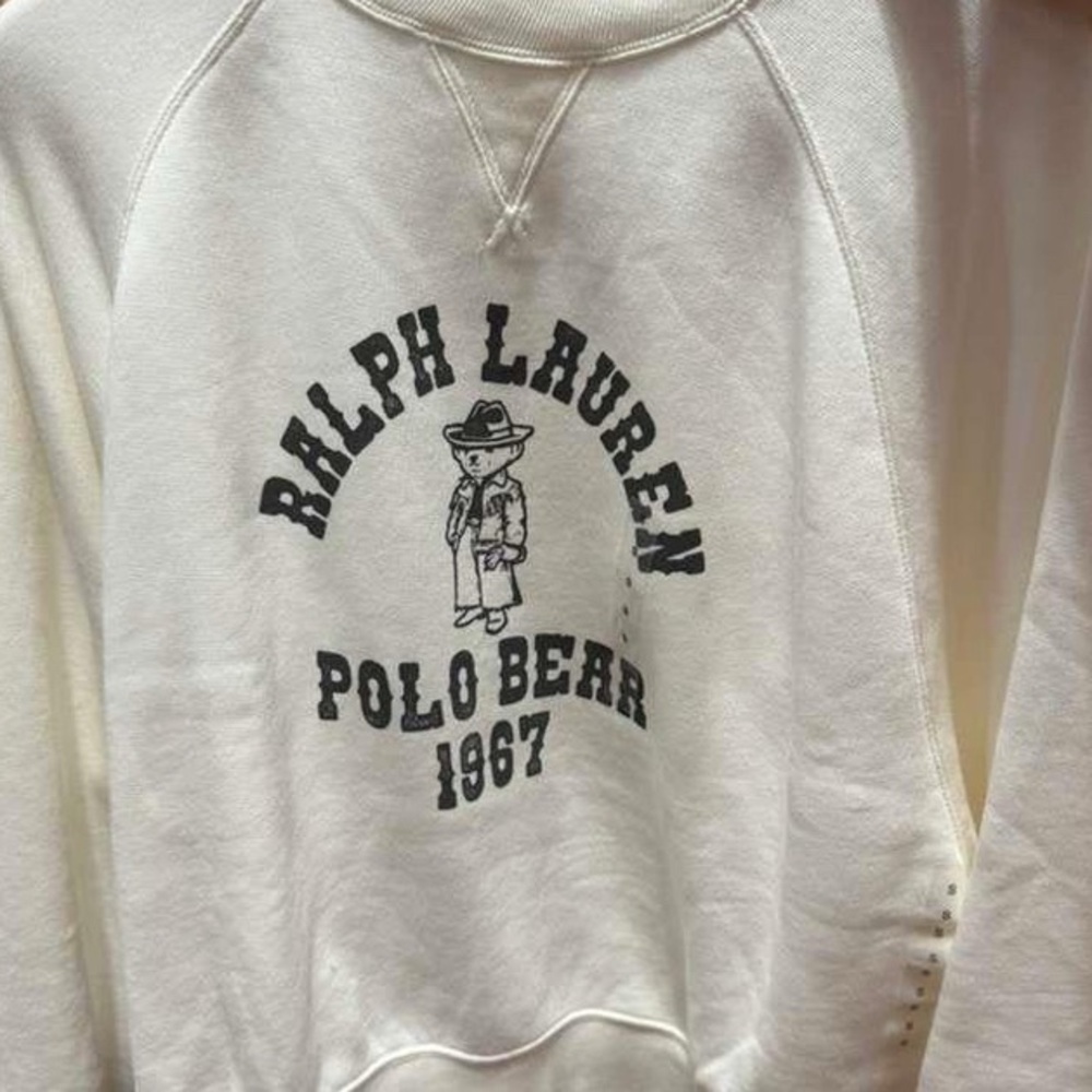 Ralph Lauren White Crew Neck Sweater